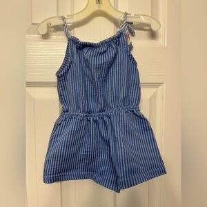 Vince Camuto Blue and White Stripe Girls Romper - size 3T